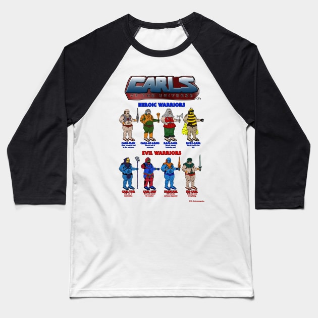 Carls of the Universe, Wave 1 Baseball T-Shirt by TheDreamComparison